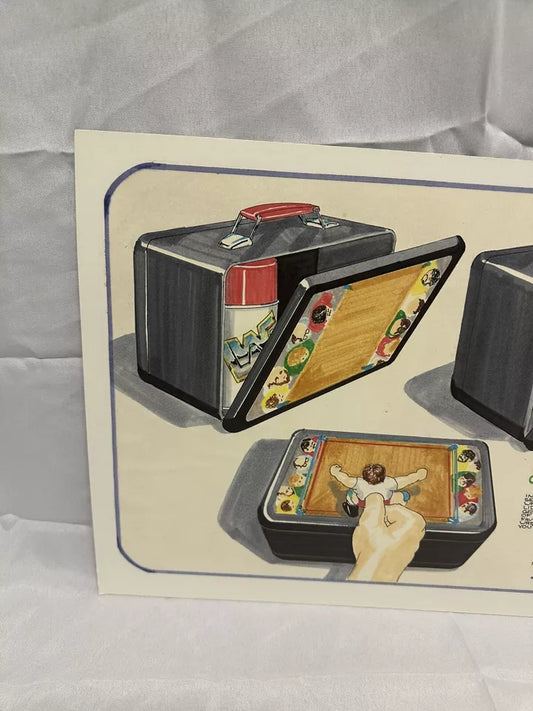 Unreleased WWF LJN Wrestling Superstars Thumb Wrestlers Lunch Box Carrying Case