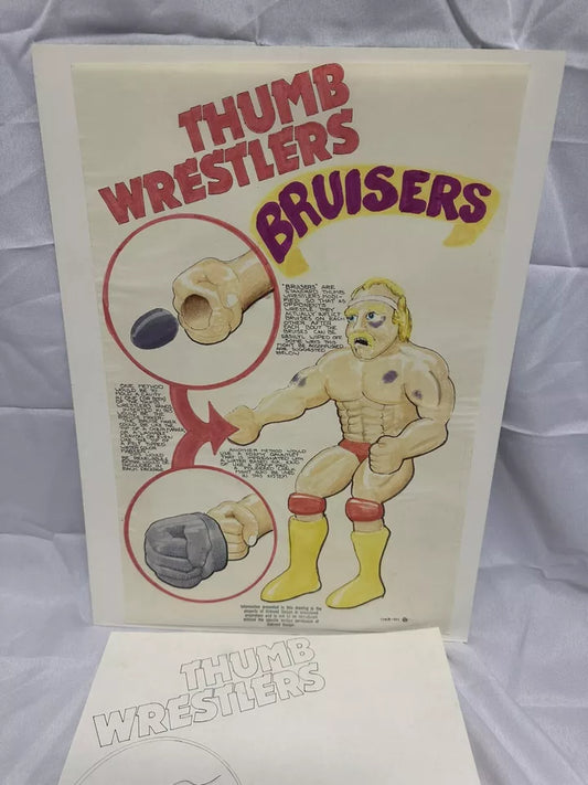 Unreleased WWF LJN Wrestling Superstars Thumb Wrestlers Bruisers