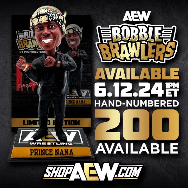 2024 AEW Pro Wrestling Tees Bobble Brawlers Prince Nana
