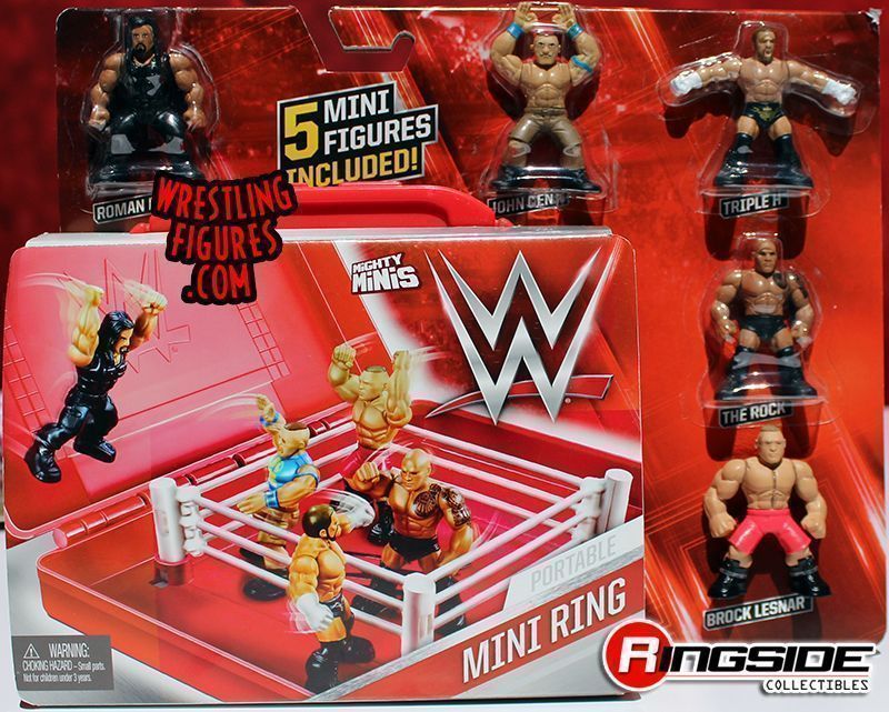 Unreleased WWE Mattel Mighty Minis Portable Mini Ring [With Roman Reig ...