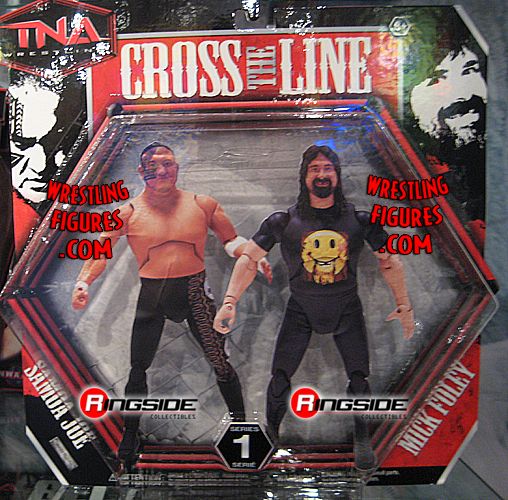 2010 TNA Wrestling Jakks Pacific Cross the Line Series 1 Samoa Joe & Mick Foley