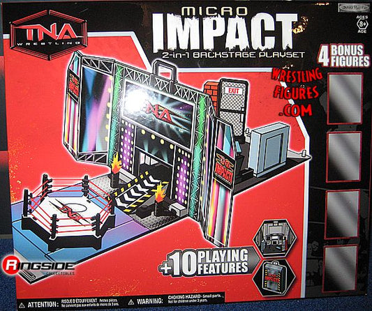 Unreleased TNA/Impact Wrestling Jakks Pacific Micro Impact! 2-In-1 Backstage Playset