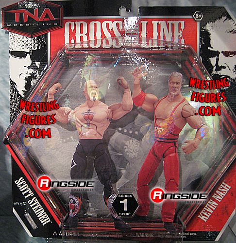 2010 TNA Wrestling Jakks Pacific Cross the Line Series 1 Scott Steiner & Kevin Nash