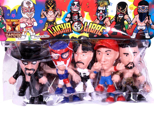 Bandido Juguetes y Didácticos Lucha Libre Bootleg/Knockoff Cabezones: Undertaker, El Grande Americano, Dominik Mysterio, John Cena & Andrade