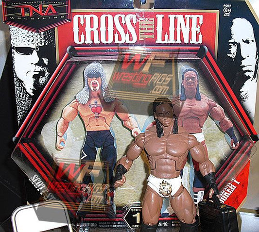 Unreleased TNA Wrestling Jakks Pacific Cross the Line Series 1 Scott Steiner & Booker T