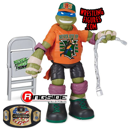 2016 Playmates Toys Teenage Mutant Ninja Turtles WWE Ninja Superstars Series 1 Leonardo as John Cena [Exclusive]
