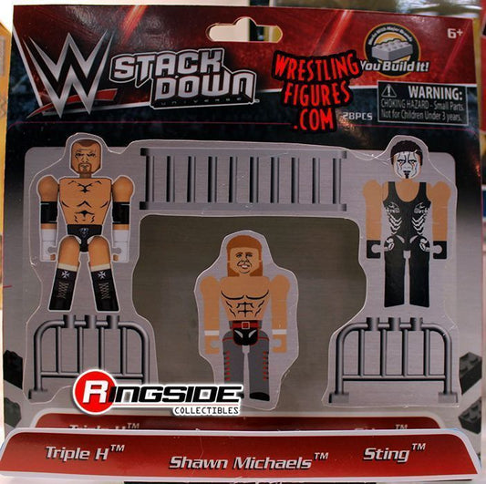 Unreleased WWE Bridge Direct StackDown 3-Pack: Triple H, Shawn Michaels & Sting