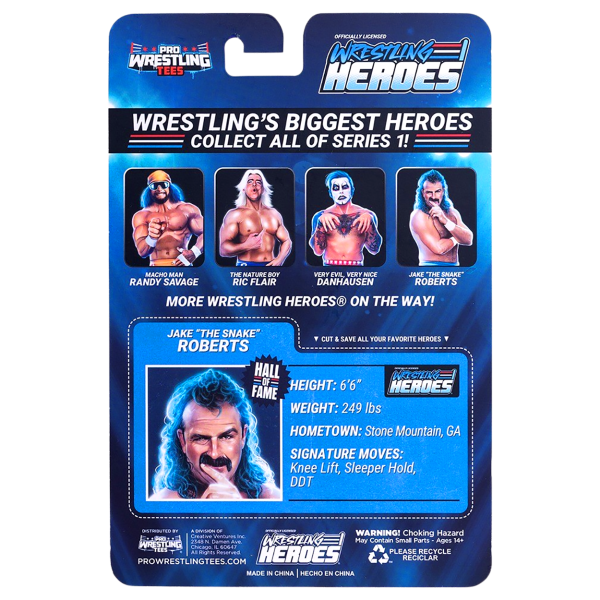 2026 Pro Wrestling Tees Wrestling Heroes Series 1 Redux Jake "The Snake" Roberts