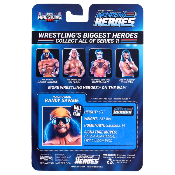 2026 Pro Wrestling Tees Wrestling Heroes Series 1 Redux "Macho Man" Randy Savage