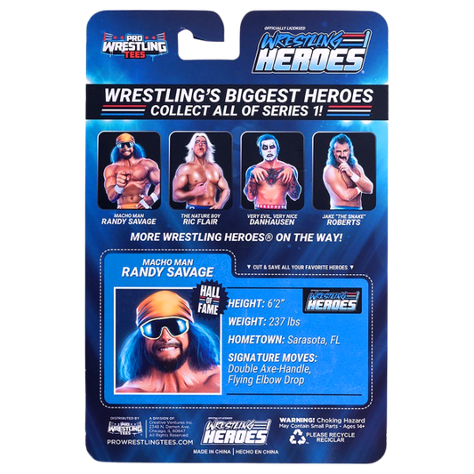 2026 Pro Wrestling Tees Wrestling Heroes Series 1 Redux "Macho Man" Randy Savage