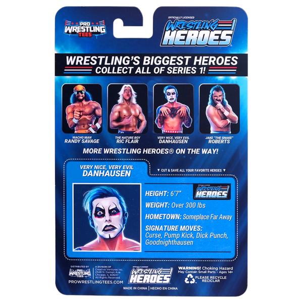 2026 Pro Wrestling Tees Wrestling Heroes Series 1 Redux "Very Nice, Very Evil" Danhausen