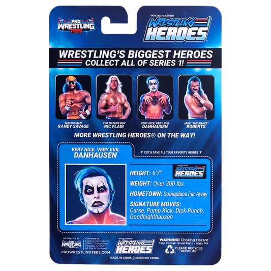 2026 Pro Wrestling Tees Wrestling Heroes Series 1 Redux "Very Nice, Very Evil" Danhausen