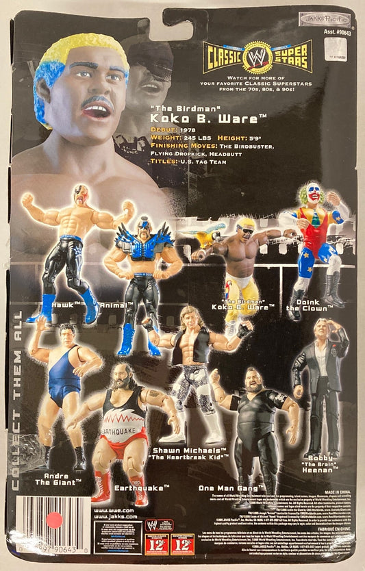 2008 WWE Jakks Pacific Best of Classic Superstars Series 2 "The Birdman" Koko B. Ware