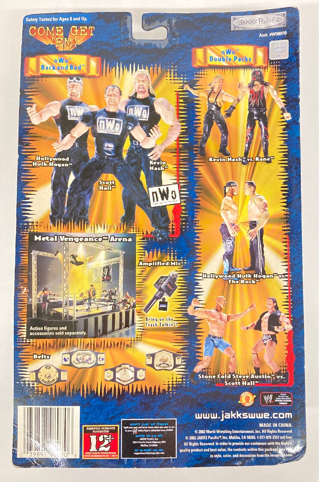 2002 WWE Jakks Pacific R-3 Tech WrestleMania X8 DDP