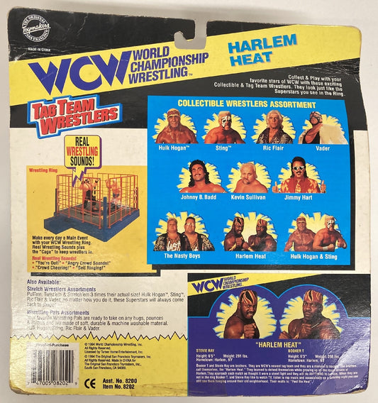 1995 WCW OSFTM Collectible Wrestlers [LJN Style] Tag Team Wrestlers Series 1 Harlem Heat: Stevie Ray & Booker T [With Black Gear]