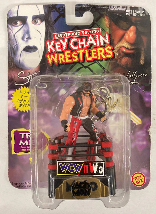 1998 WCW Toy Biz Electronic Talking Keychain Wrestlers Macho Man Randy Savage