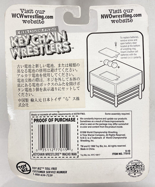 1998 WCW Toy Biz Electronic Talking Keychain Wrestlers Macho Man Randy Savage