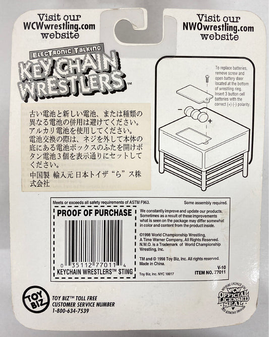 1998 WCW Toy Biz Electronic Talking Keychain Wrestlers Sting [Wolfpac]