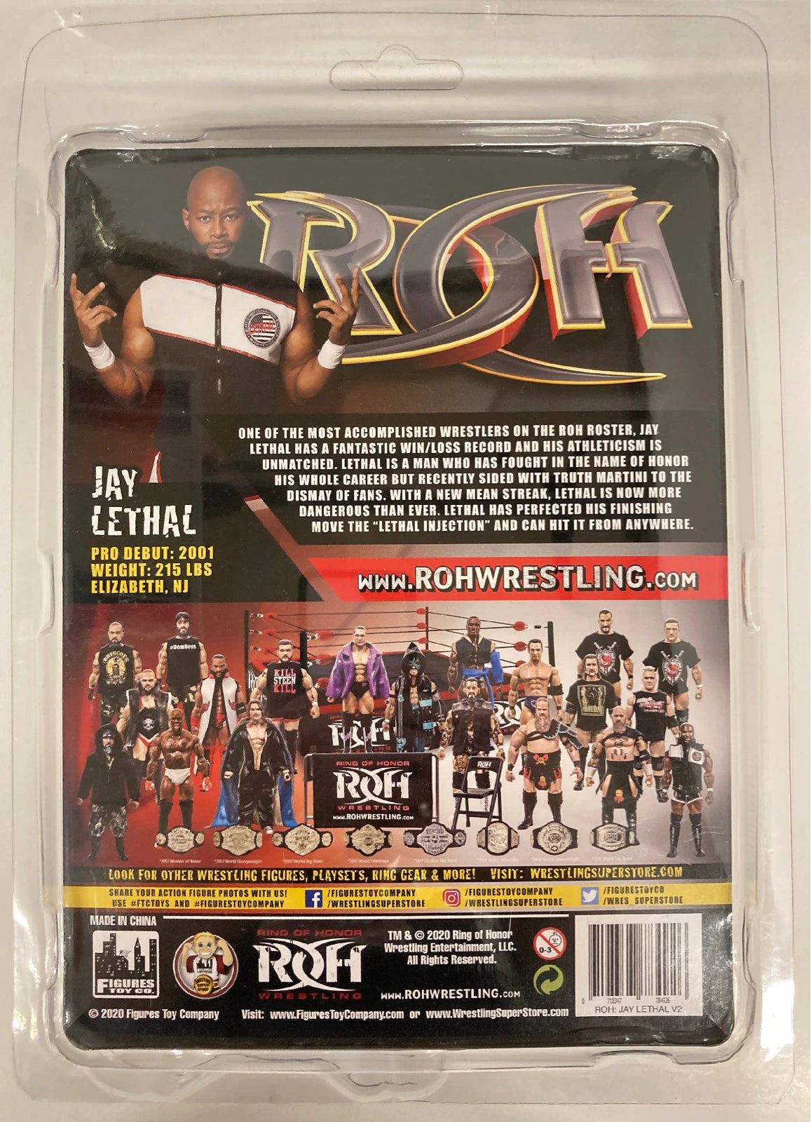 2021 ROH Figures Toy Company Series 5 Jay Lethal Wrestling