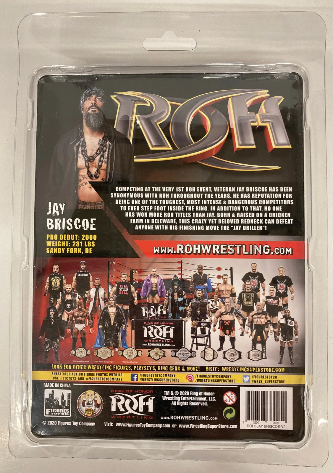 2021 ROH Figures Toy Company Series 5 Jay Briscoe Wrestling