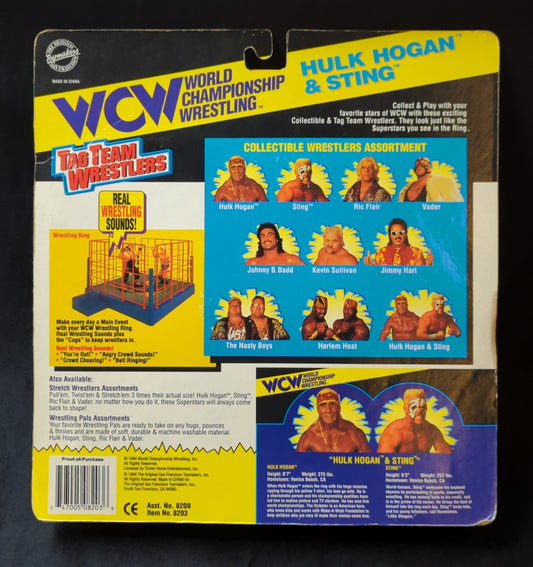 1995 WCW OSFTM Collectible Wrestlers [LJN Style] Tag Team Wrestlers Series 1 Hulk Hogan & Sting [With Green Tights]