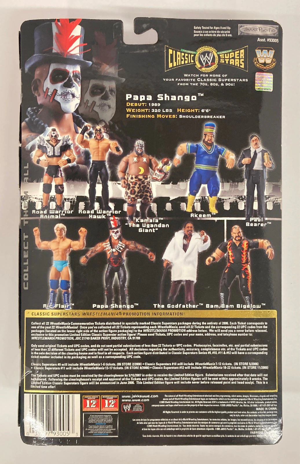 2006 WWE Jakks Pacific Classic Superstars Series 9 Papa Shango