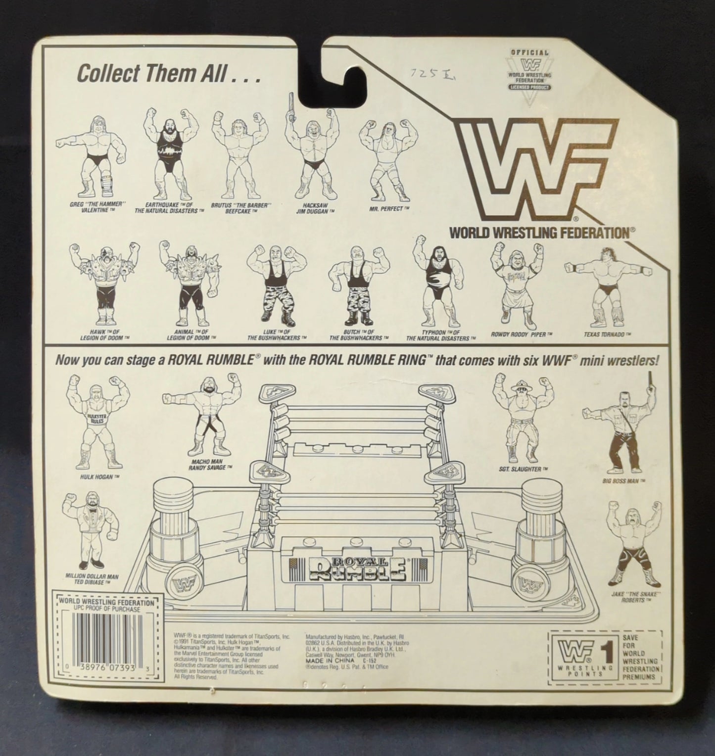 1992 WWF Hasbro Mini Wrestlers: Mr. Perfect, Hacksaw Jim Duggan, Rowdy Roddy Piper & Texas Tornado