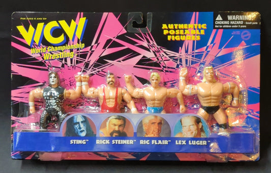 1998 WCW OSFTM 4.5" Articulated Multipacks: Sting, Rick Steiner, Ric Flair & Lex Luger