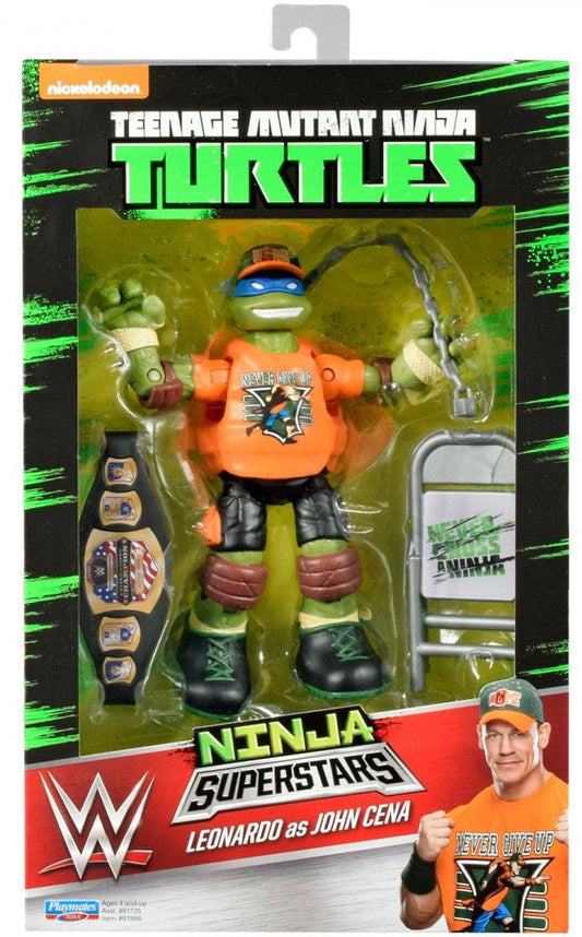 2016 Playmates Toys Teenage Mutant Ninja Turtles WWE Ninja Superstars Series 1 Leonardo as John Cena [Exclusive]