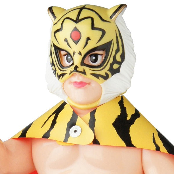 2016 Medicom Toy Sofubi Fighting Series Tiger Mask [With Yellow No-Teeth Mask & Orange Accents]