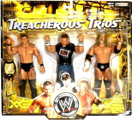 2008 WWE Jakks Pacific Treacherous Trios Series 8 Randy Orton, John Cena & Triple H