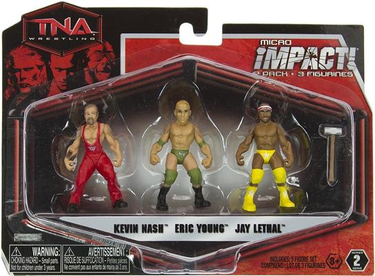 2010 TNA Wrestling Jakks Pacific Micro Impact! Series 2 Kevin Nash, Eric Young & Jay Lethal