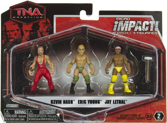 2010 TNA Wrestling Jakks Pacific Micro Impact! Series 2 Kevin Nash, Eric Young & Jay Lethal