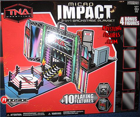 Unreleased TNA/Impact Wrestling Jakks Pacific Micro Impact! 2-In-1 Backstage Playset