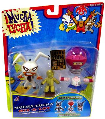 2004 Jakks Pacific Mucha Lucha Mix-A-Lot: Flea & Megawatt the Masher ...