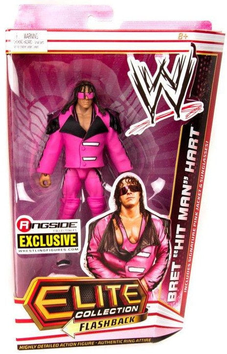 2012 WWE Mattel Elite Collection Ringside Exclusive "Pink & Black Attack" Bret "Hit Man" Hart