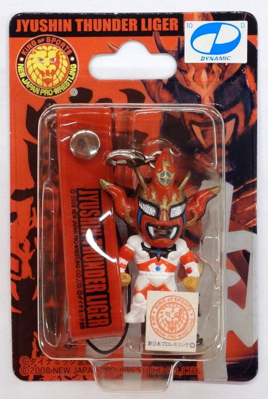 2008 NJPW CharaPro Jyushin Thunder Liger Mini Big Head Figure Strap