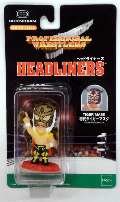 1998 NJPW Epoch Professional Wrestlers Headliners Tiger Mask [With Red Stand]