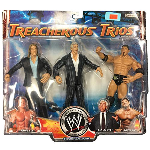 2005 WWE Jakks Pacific Treacherous Trios Series 1 Triple H, Ric Flair [a.k.a. The Nature Boy] & Batista