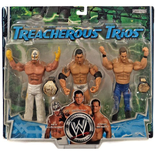 2006 WWE Jakks Pacific Treacherous Trios Series 3 Rey Mysterio, Batista & Chris Benoit