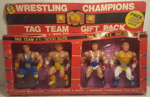 Madison Ltd. Wrestling Champions Bootleg/Knockoff Tag Team Gift Pack: The American Eagle & Scorpion Sam vs. Tomahawk Terror & Gorilla-Man