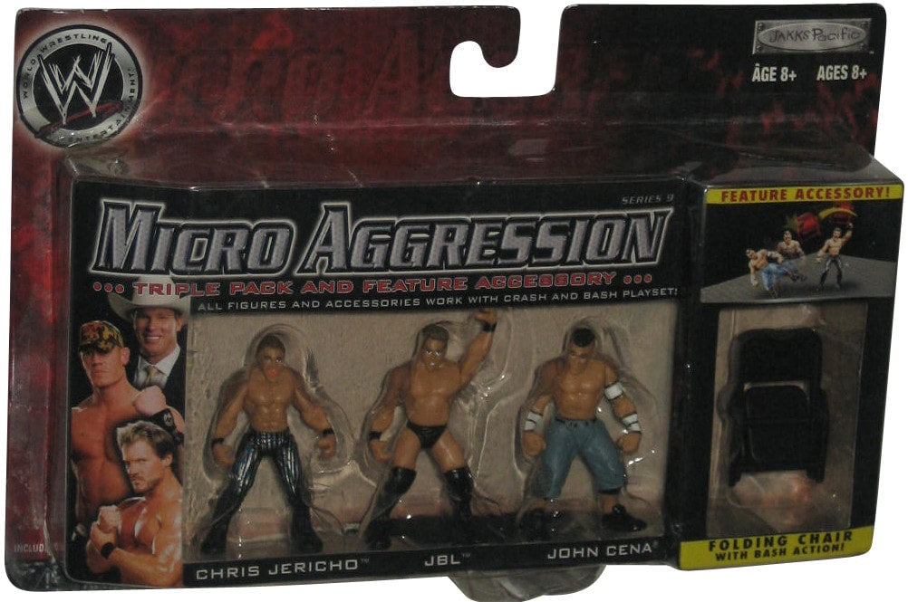 2008 WWE Jakks Pacific Micro Aggression Series 10 Chris Jericho, JBL & John Cena
