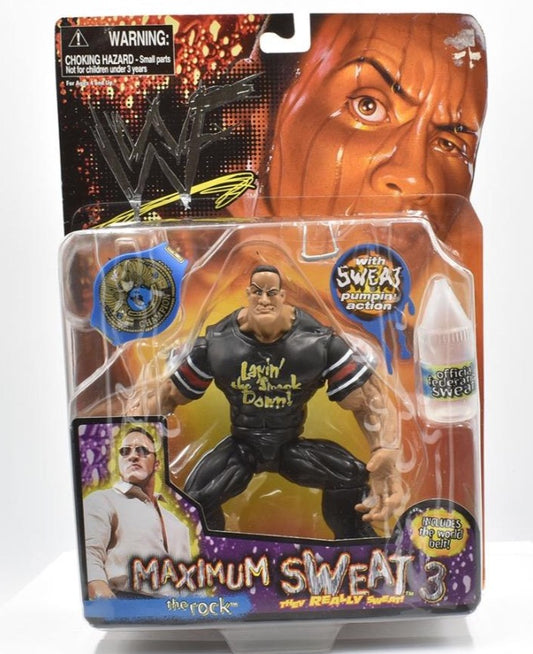 1999 WWF Jakks Pacific Maximum Sweat Series 3 The Rock