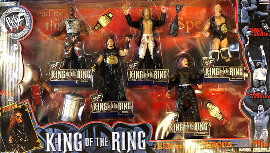 2002 WWF Jakks Pacific Titantron Live King of the Ring "Take Me to My Throne" Box Set: Kurt Angle, D-Von Dudley, Matt Hardy, Edge, Jeff Hardy & Stone Cold Steve Austin