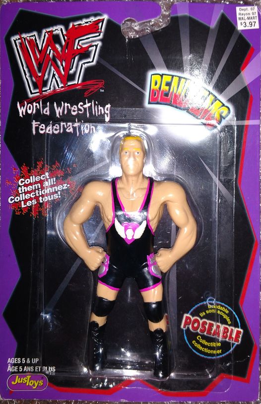 1998 WWF Just Toys Bend-Ems Canadian Series 7 Owen Hart