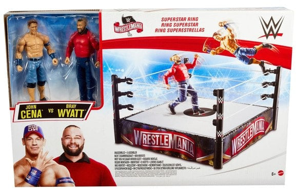 2020 WWE Mattel Basic WrestleMania 36 WrestleMania 36 Superstar Ring [With John Cena & Bray Wyatt]