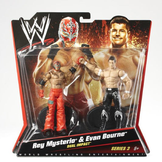 2010 WWE Mattel Basic Battle Packs Series 3 Rey Mysterio & Evan Bourne