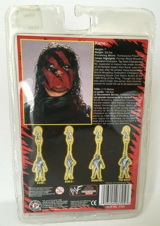 1998 WWF Placo Toys Kane Die Cast Metal Key Chain