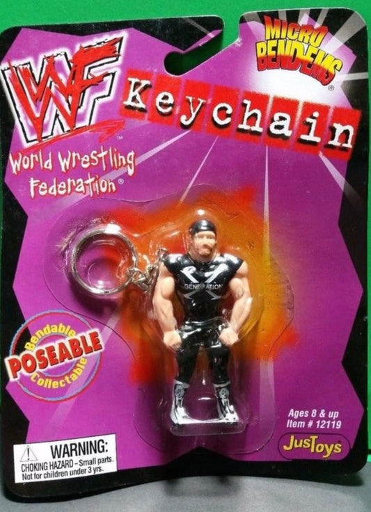 1999 WWF Just Toys Micro Bend-Ems Keychain Road Dogg