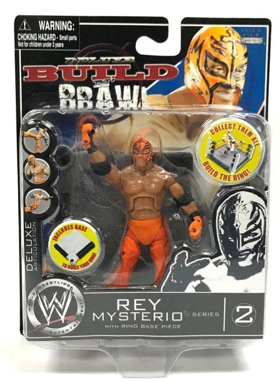 2008 WWE Jakks Pacific Deluxe Build 'N' Brawl Series 2 Rey Mysterio